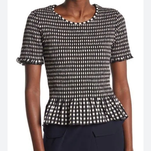 Scotch & Soda | Smocked Checked T Shirt - Picture 4 of 8